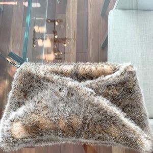 Faux fur infinity scarf